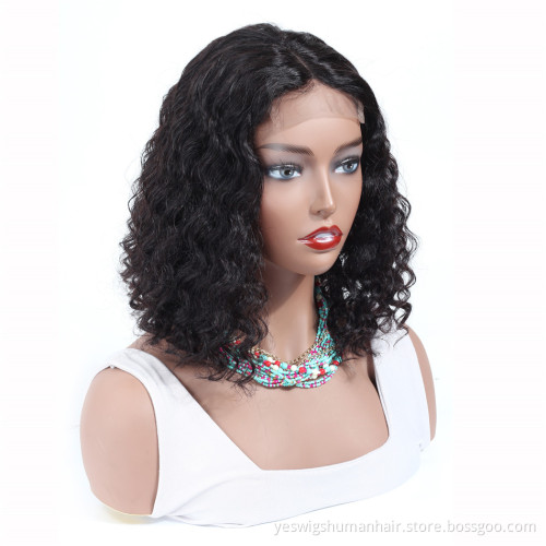 Yeswigs New Trending Style Short Bob Cut Swiss Lace Front Closure Wigs Deep Wave Indian Human Hair Closure Wigs Short Bob Lace
